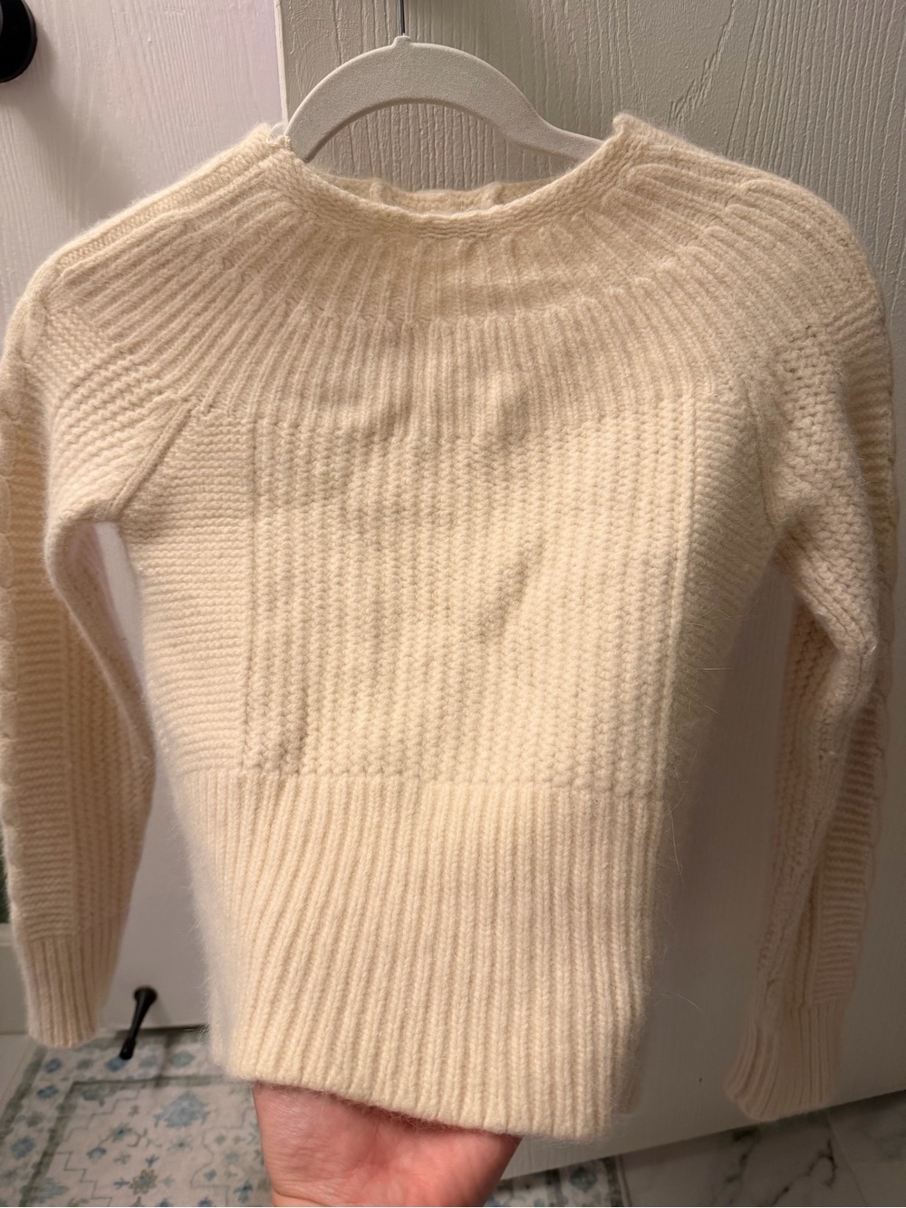 Halogen Cream Ribbed Button-Up Cardigan - Picture 3 of 7